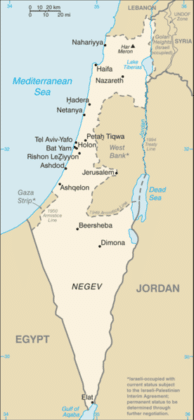 Map of Israel Places in Israel